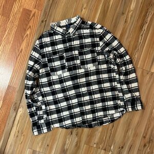 H&M Men's Black and White Flannel Shirt